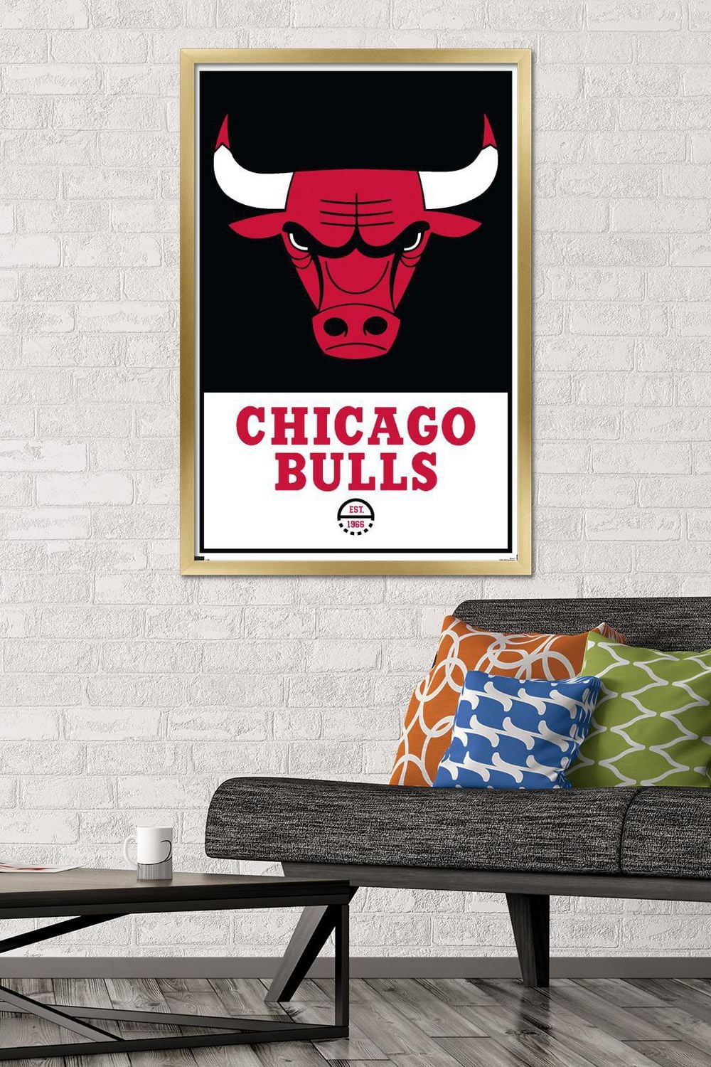 NBA Chicago Bulls - Logo 21 Wall Poster, 22.375" x 34" Framed