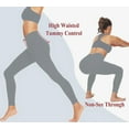 thumbnail image 4 of Byseng Leggings for Women Tummy Control, High Waisted, 4-Way Stretch Leggings (Gray) S, 4 of 6