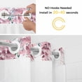 thumbnail image 2 of No Hook Pink Wisteria Shower Curtain with Snap in Liner Set, Sprinng Summer Pastoral Flowers Botanical Waterproof Fabric Bathroom Curtains with See Through Top Window, Hotel Style Small 36 x 78 Inch, 2 of 9