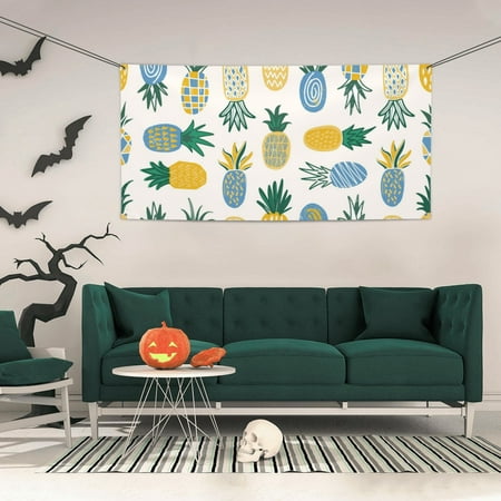 ZICANCN Banner Yard Signs, Delicious Pineapple Tropical Fruit Party Wall Decor for Indoor Outdoor Room, Medium Size
