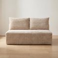 thumbnail image 2 of CQSXDA 2-Seater Corduroy Ground-Hugging Compressed Loveseat, for Small Apartment Living Room Seating, Camel, 2 of 9