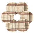 thumbnail image 7 of Yayeee 6 PCS Drink Coasters with Holder Set Woven Absorbent Round Tabletop Hot Pad, Cream Plaid, 7 of 7