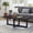 Black, variant on Roundhill Furniture Luno Contemporary Coffee Table, Faux Concrete and White