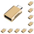 thumbnail image 3 of Seitruly Adaptador tipo C a USB 3.0 a Enchufe de estilo simple Convertidor universal multipropósito para teléfono PC Oro Oro 10Conjunto, 3 of 6