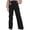 Black, variant on GJSYRH Corduroy Pants Women Straight Leg Elastic Waist Work Pants Casual Loose Ankle Jeans Vintage Teacher Pants with Pockets