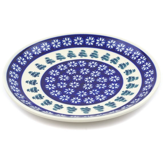 Polish Pottery 7½-inch Dessert Plate Hand Painted in Boleslawiec, Poland + Certificate of Authenticity