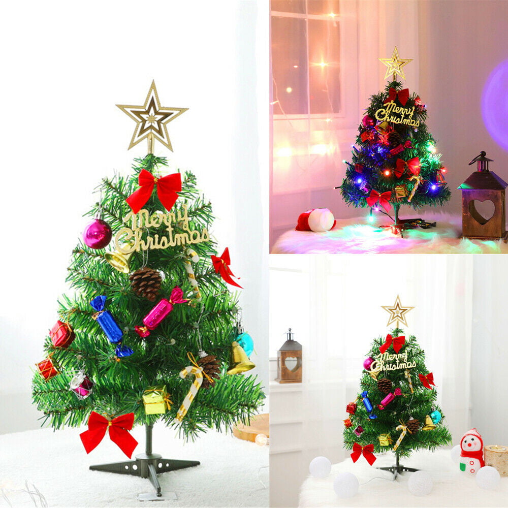 US Artificial Tabletop Ornaments Decor Small Mini Christmas Tree With