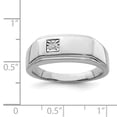 thumbnail image 4 of Sterling Silver Rhodium Plated Men's Polished Diam. Ring QR6467, 4 of 5