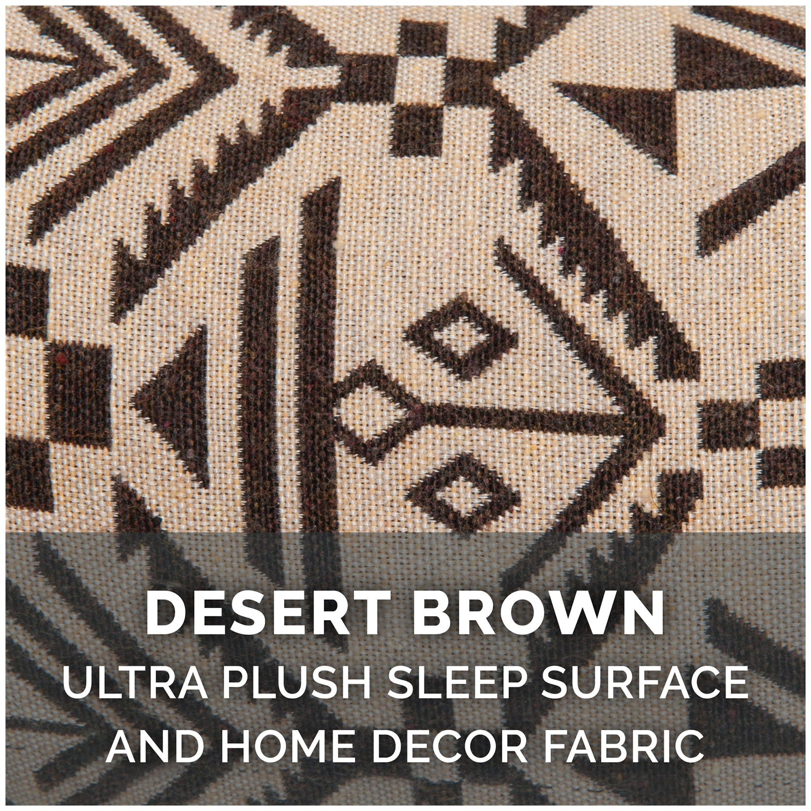 FurHaven Pet Products Southwest Kilim Orthopedic Deluxe Chaise Lounge Pet Bed for Dogs & Cats - Desert Brown, Large