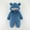 Blue, variant on Toddler Fall Winter Casual Jumpsuit, Kids Jumpsuit Kids Rompers (3-18Months) Long Sleeve Solid Color Hooded for Toddlers Boys Girls Fall Winter