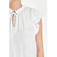 thumbnail image 4 of Blusa de manga plisada Roman Fashion/Juvenil, 10205 (Blanco) blanco CH, 4 of 5