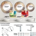thumbnail image 4 of Designart "Gleaming Bronze Balance" Abstract Shapes Polka Dot Round Wall Mirror - Abstract Oval Printed Decorative Mirror - Multiple Color Options, 4 of 5