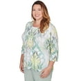 thumbnail image 3 of Alfred Dunner Womens Plus-Size Ikat Medallion Pattern Soft Knit Top, 3 of 4