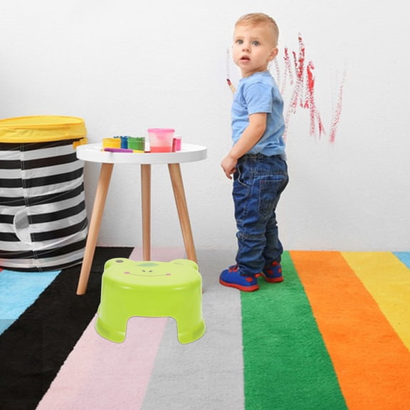 HOMEMAXS Cartoon Design Plastic Foot Stool Small Step Stool for Bathroom, Living Room, Kids and Adults Use