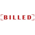 thumbnail image 1 of Printtoo Billed Self Inking Rubber Stamp Pre-Inked Office Stamp- Home Office Business Stationery, Red- 42 x 9 mm, 1 of 7