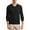 Black, variant on Weardear Mens Drop-Needle V Neck Sweater Wide-Striped Pullover Tops