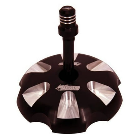Outlaw Racing 12210 Billet Anodized Gas Fuel Tank Cap With Vent Hose - Black