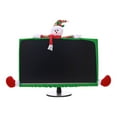 thumbnail image 2 of TERGAYEE 1 Pack Christmas Computer Monitor Border Cover TV Monitor Cover Elastic Laptop Computer Cover For Xmas Home Office Computer Decoration Holiday Decor, 2 of 5