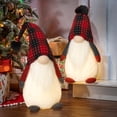 thumbnail image 2 of 25.2 Illuminated Plush Holiday Gnomes Set of 2, 2 of 5