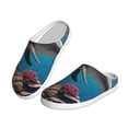 thumbnail image 2 of Lsque Underwater Plant Dolphin Pattern Womens Comfort Cotton on Scuff With Memory Foam and Anti-skid Sole Slipper-40/41, 2 of 7
