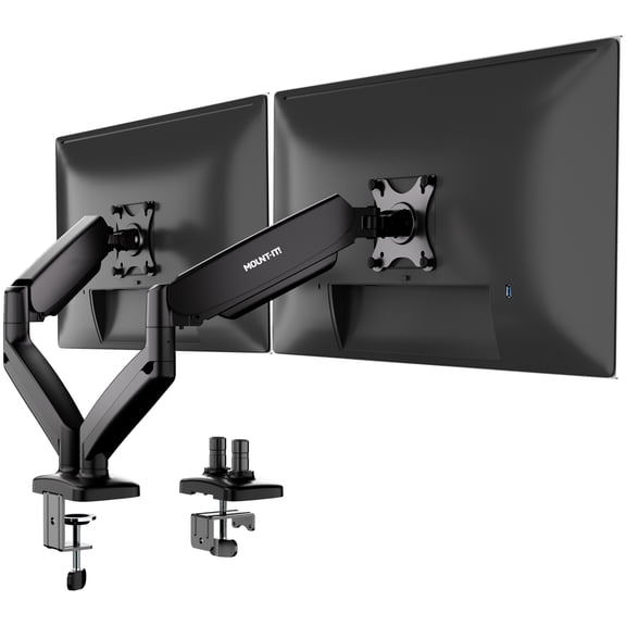 Dual Monitor Desk Mount with Gas Spring Arms