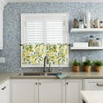 thumbnail image 3 of Kitchen Curtain 2 Panels Tiers Curtains 24 Inch Length, Lemon Curtains Rod Pocket Curtains Window Drapes Treatment Window Cafe Curtains Summer Garden Fruit Lemon Slice and Leaves, 3 of 5