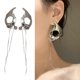 thumbnail image 2 of Fashion Waterdrop Fringe Earrings Hollow Out Statement Earrings Lightweight Jewelry Eye-Catching Stud Earring Ornament, 2 of 4