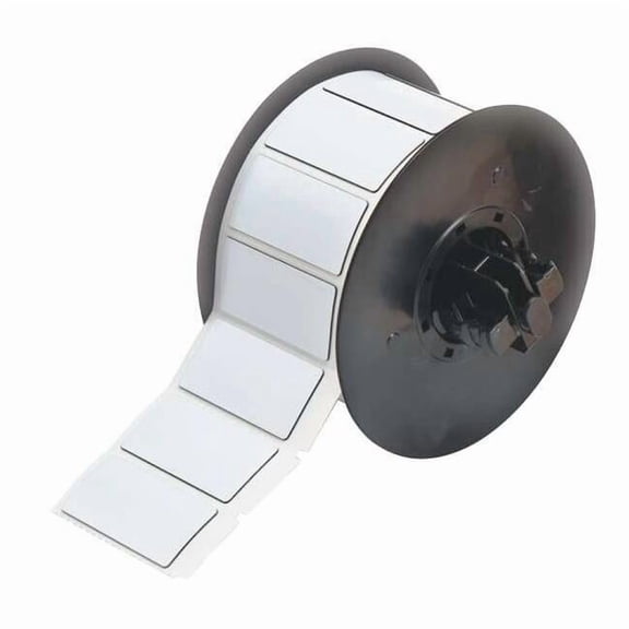 Brady Pre-Cut Label Stock Roll, White, Gloss B30EP-173-593-WT