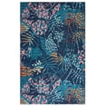thumbnail image 2 of SAFAVIEH Tacoma Brittania Floral Machine Washable Area Rug, Navy/Green, 4' x 6', 2 of 13