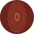 thumbnail image 1 of Ahgly Company Machine Washable Indoor Round Transitional Cranberry Red Area Rugs, 8' Round, 1 of 7