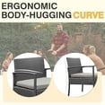 thumbnail image 5 of PROHIKER 3 Pieces Outdoor Patio Furniture Modern PE Rattan Wicker Chairs and Table Set, Weather-Resistant Outdoor Furniture Set for Backyard, Porch, Pool, Gray, 5 of 11