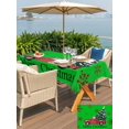 thumbnail image 4 of Outdoor Tablecloth with Umbrella Hole and Zipper, Christmas Tree Rectangle Table Cloth 60x84 Inch Waterproof Tablecloth, Red Truck Xmas Winter Snowflake Picnic Table Cover for Patio Camping, 4 of 7