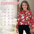 thumbnail image 7 of Xoenoiee Christmas Snowman Snowflake Star Print Half Zip Hoodies for Girls Kids Xmas Loose Fit Lightweight Hiking Sportswear Oversized Sweatshirt Fashion Clothes Tops with Pocket, Size 11-12 Years, 7 of 7