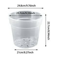thumbnail image 3 of 5 Pack 9.7 Inch Clear Nursery Pots, Transparent Pots with Drainage Holes, Starting Containers for Succulents Orchids Indoor Outdoor Gardening, 3 of 8