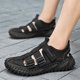 thumbnail image 2 of Sandalias de hombre de alta calidad, zapatillas de verano informales a la moda, cómodas, zapatos de conducción, sandalias planas romanas hechas a mano, zapatos para vadear para hombre (27 cm), 2 of 4