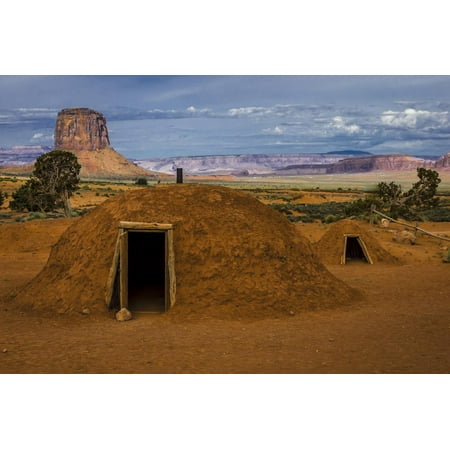 Navajo Native Dyes Arizona, Navajo Reservation, Monument Valley, Native American Hogan'S Print Wall Art By Jerry Ginsberg ()