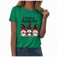 thumbnail image 2 of Towmus Merry Christmas Shirts for Women Gnomes Graphic T-Shirt Short Sleeve Casual Xmas Holiday Pullover Tops, 2 of 5