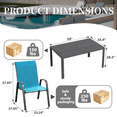 thumbnail image 4 of ELPOSUN 7-Piece Outdoor Patio Dining Set ,Plastic-Wood Table & Textilene Chairs Set, Outdoor Furniture Dining Table Set, Garden Porch Backyard,Sky blue, 4 of 6