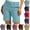 #02 Light Blue, variant on Stretch Slim Fit Bermuda Shorts for Women Mid Waist Straight Leg 7 Inch Inseam Pants Comfy Casual Summer Walking Golf Hiking Shorts with Pockets, #02 Navy, S