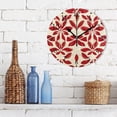 thumbnail image 3 of Floral Composed Of Red Leaves Round Wall Clock Silent Battery Operated Home Decor for Living Room Bedroom, 3 of 7