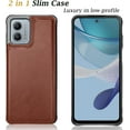 thumbnail image 2 of Takfox for Motorola G 5G 2023 Case with Card Holder, Moto G 5G 2023 Wallet Case for Women Men with RFID Blocking, Durable Leather Kickstand Shockproof Flip Case for G 5G 2023-Brown, 2 of 7