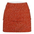 thumbnail image 4 of Aobny Skort Woman Shorts Floral Running Bottom Athletic High Waisted Plus Size Slim Womans Shorts,Red,XXXL, 4 of 5