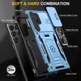 thumbnail image 4 of Allytechgroup Magnetic for Samsung Galaxy A36 5G Case with Stand, Military Grade Shockproof Bumper Kickstand Sliding Camera Lens Protector Rugged Bumper Phone Case for Women Men, Lightblue, 4 of 7