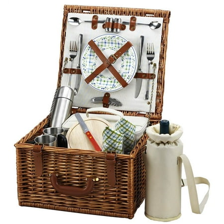 Picnic Coffee Set - London Cheshire Picnic Basket for Two with Coffee Set