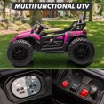 thumbnail image 7 of Yeshouse 24V Kids Ride on UTV, Electric Powered Toddler Ride on Toy Car with Remote Control, LED Lights, MP3 Player, Bluetooth, Pink, 7 of 7