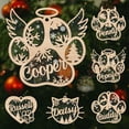 thumbnail image 2 of Personalized Dog Cat Paw Ornament Christmas Customized Memorial Dog Ornament for Christmas Tree Dogs Cat Pet Name Ornaments Dog Cat Ornaments (Dog 1) - 3405 (Style3), 2 of 9