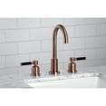 thumbnail image 2 of Kingston Brass FSC892DKLAC Kaiser Widespread Bathroom Faucet with Brass Pop-Up, Antique Copper, 2 of 8