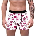 thumbnail image 1 of RXMEKW Men's Breathable Boxers, Comfortable Close Fitting Underpants with Man Printing, 1 of 8