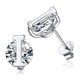 thumbnail image 1 of Pendientes de botón PROSTEEL de Plata esterlina con circonita cúbica letra I para mujer, 1 of 8