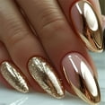 thumbnail image 4 of 24Pcs Press on Nails Almond Glues on Nails French Fake Nails Designs False Nails Artificial Nails Gifts for Women Girls, 4 of 7